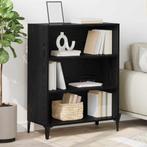 vidaXL Dressoir Zwart eiken 32,5 x 69,5 x 90 cm Bewerkt hout, Verzenden, Nieuw, Overige houtsoorten, Minder dan 50 cm