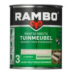 Rambo Pantserbeits Tuinmeubel Transparant Zijdemat Whitewash, Doe-het-zelf en Verbouw, Minder dan 5 liter, Verzenden, Nieuw, Beits