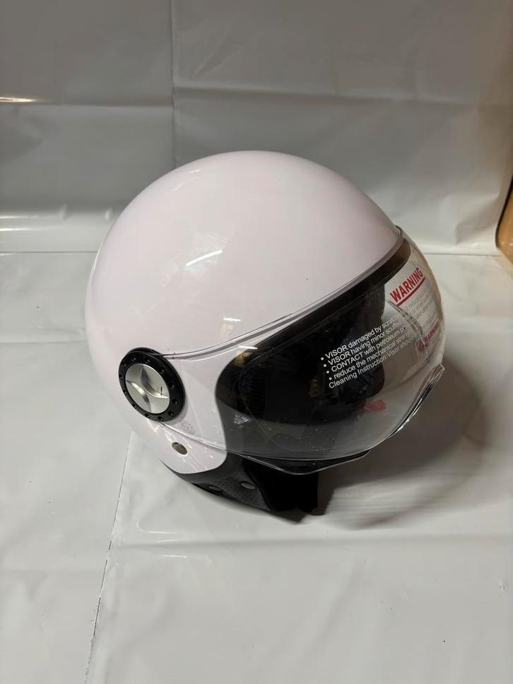 Helm Vito Jet Loreto Wit/Roze, Fietsen en Brommers, Brommerhelmen, Nieuw, Small