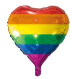 Folieballon hartvorm regenboogvlag, Verzenden, Nieuw, Versiering, Valentijn of Romantisch