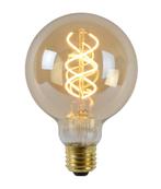 Lucide LED Lamp Globe 95 - Amber 2200K E27 5 Watt dimbaar, Huis en Inrichting, Nieuw, E27 (groot), Verzenden