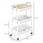 TRUUSK Metalen Keukenwagen 3-laags - Grote Opslagruimte - De, Verzenden
