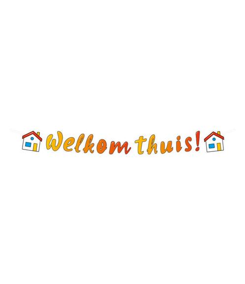 Welkom Thuis Letterslinger 2,5m, Hobby en Vrije tijd, Feestartikelen, Nieuw, Verzenden