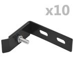 vidaXL Wand hoekverbinding 10 sets antraciet, Verzenden, Nieuw