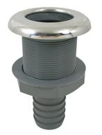 Kunststof rechte huiddoorvoer met RVS flens, Ophalen of Verzenden, Nieuw