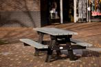 Rockwood® Picknicktafel Zwaar kunststof - Mineral Grey, Tuin en Terras, Picknicktafels, Ophalen of Verzenden, Nieuw, Rechthoekig