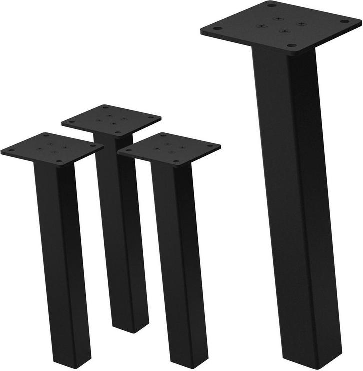 Tafelpoten - Metaal - Set van 4 - 30 cm - Zwart - ML-Design, Huis en Inrichting, Overige Huis en Inrichting, Nieuw, Verzenden