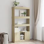 vidaXL Hoge kast 92x33x180 cm bewerkt hout sonoma, Verzenden, Nieuw, Overige houtsoorten