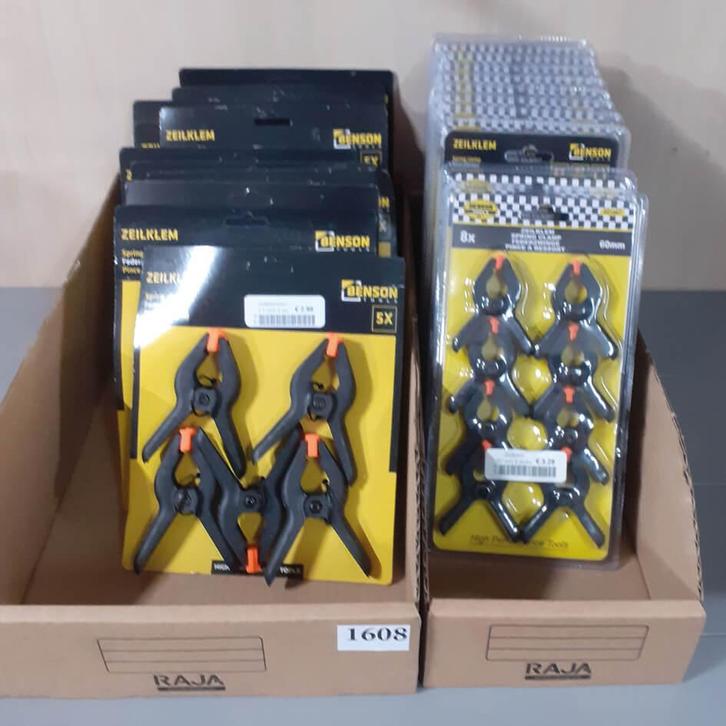 Doos grote en kleine zeilklemmen (D1608), Diversen, Rommelmarktspullen