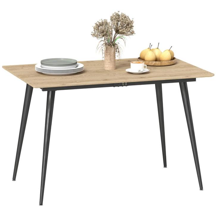 TRUUSK Uitschuifbare Eettafel 120/160 x 75 cm - Voor 6-8 Per, Huis en Inrichting, Stoffering | Behang, Verzenden