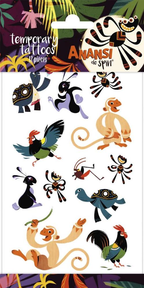 Anansi Nep Tattoos De Spin, Hobby en Vrije tijd, Feestartikelen, Nieuw, Verzenden