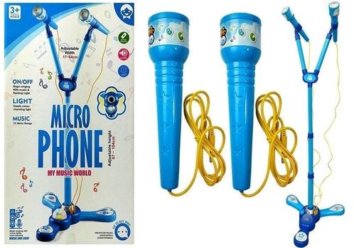 Kinder karaoke set - met 2 microfoons - met standaard - b..., Kinderen en Baby's, Speelgoed | Overig, Nieuw, Ophalen of Verzenden