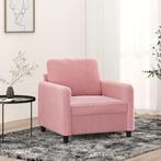 vidaXL Fauteuil 60 cm fluweel roze, Huis en Inrichting, Banken | Bankstellen, Eenpersoons, Verzenden, Nieuw, Minder dan 150 cm