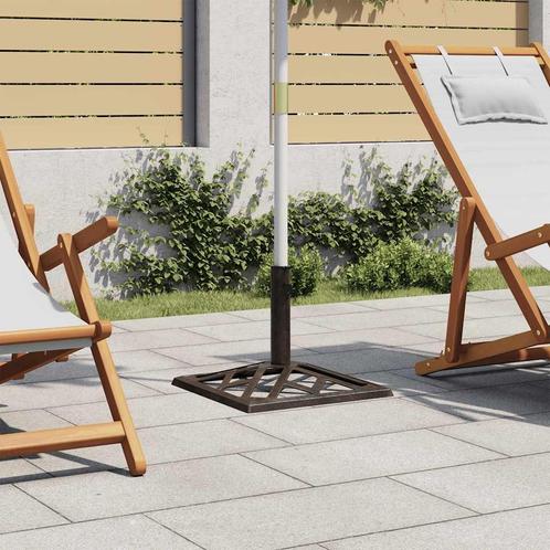 vidaXL Parasolvoet 44x44x31 cm gietijzer bronskleurig, Tuin en Terras, Parasols, Parasolvoet, Nieuw, Minder dan 1 meter, Verzenden
