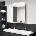 vidaXL Badkamerkast met spiegel en LED 60x11x80 cm wit en, Verzenden, Nieuw