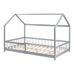 Kinderbed Hesel huisbed met uitvalbeveiliging 140x200 cm gri, Kinderen en Baby's, Kinderkamer | Bedden, Verzenden, Nieuw