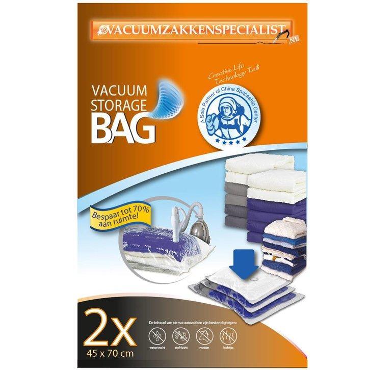 Vacuumzakken 70 x45 cm | set 2 zakken voor kleding of dekens, Huis en Inrichting, Slaapkamer | Beddengoed, Deken of Dekbed, Nieuw