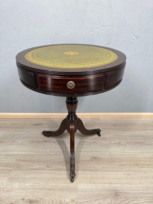 Bijzettafel - Hout, leer - bijzettafel met leer, Antiek en Kunst, Curiosa en Brocante