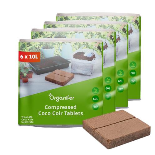 Coco Coir Kokossubstraat Tabletten - 24-pack van 10L zakken,, Tuin en Terras, Aarde en Mest, Mest, Verzenden