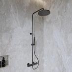 Opbouw Regendouche Set BWS Cemal Thermostatisch Gunmetal, Doe-het-zelf en Verbouw, Sanitair, Ophalen of Verzenden, Nieuw, Kraan