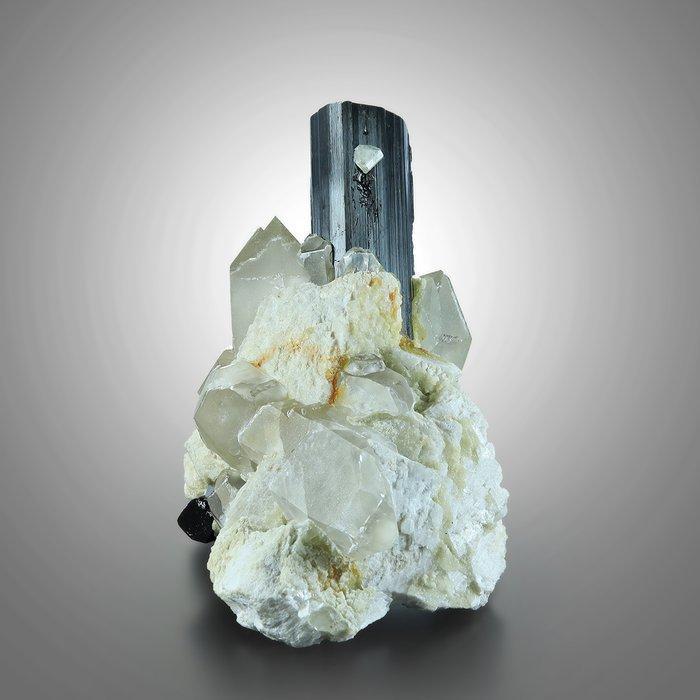 1198g TOPAZ met Zwarte TOURMALINE, ROOKQUARTS & ORTHOCLASE, Verzamelen, Mineralen en Fossielen