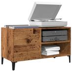 vidaXL Platenkast 84,5x38x48 cm bewerkt hout oud houtkleurig, Verzenden, Nieuw