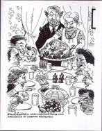 Pentekening Amerika - Terug naar de verkiezingen, Antiek en Kunst, Verzenden