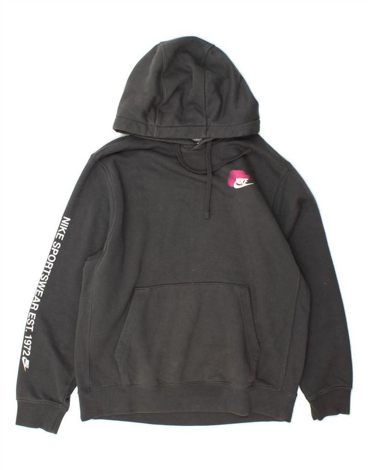 NIKE Mens Graphic Hoodie Jumper Medium Grey Cotton, Kleding | Heren, Truien en Vesten, Verzenden