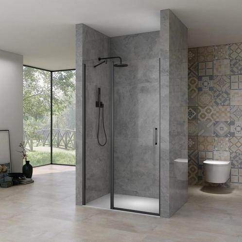 Nisdeur Van Rijn ST02 88x200 cm Draaideur 6 mm Met Vaste, Doe-het-zelf en Verbouw, Sanitair, Douche, Nieuw, Chroom, Ophalen of Verzenden
