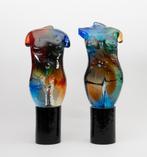 2 glazen torsos, vervaardigd door: Giuliano Tosi (1942), Antiek en Kunst