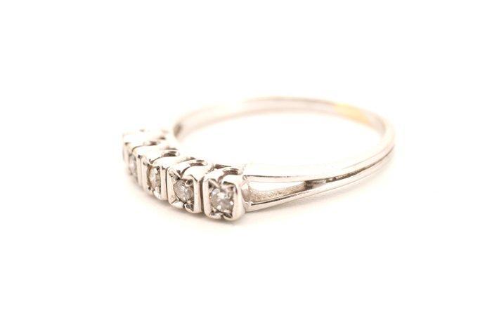 Ring - 19.2 kt. Witgoud Diamant (Natuurlijk), Sieraden, Tassen en Uiterlijk, Ringen