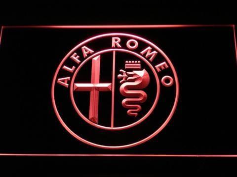 Alfa romeo neon bord lamp LED  verlichting reclame lichtbak, Verzamelen, Merken en Reclamevoorwerpen, Nieuw, Verzenden