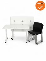 Verrijdbare klaptafel TUBE - Wit- NIEUW - bladkleur en groot, Vergader- of Presentatieruimte, Ophalen of Verzenden, Nieuw zonder verpakking