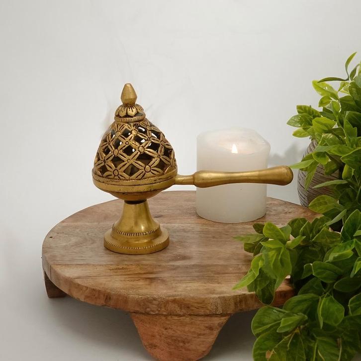 Messing wierookbrander met handgreep 0,8 kg, Sport en Fitness, Gezondheidsproducten en Wellness, Ophalen of Verzenden