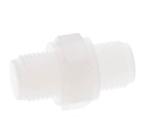 Dubbele Nippel G1/8 PVDF 10bar FDA 14mm Hex, Verzenden, Nieuw