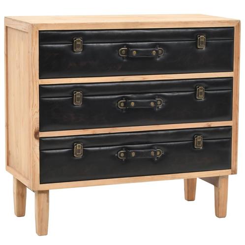 vidaXL Ladekast 80x36x75 cm massief vurenhout, Huis en Inrichting, Kasten | Buffetkasten, 25 tot 50 cm, Nieuw, Overige houtsoorten