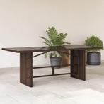 vidaXL Tuintafel met glazen blad 190x80x74 cm poly rattan, Verzenden, Nieuw