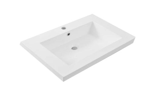 Vision losse kunstmarmer wastafel 60x47 wit, Huis en Inrichting, Badkamer | Badkamermeubels, Nieuw, Verzenden