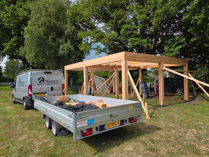 Houtbouw Buitenverblijf Kapschuren prefab Schuren maatwerk, Tuin en Terras, Overkappingen, Nieuw, Ophalen
