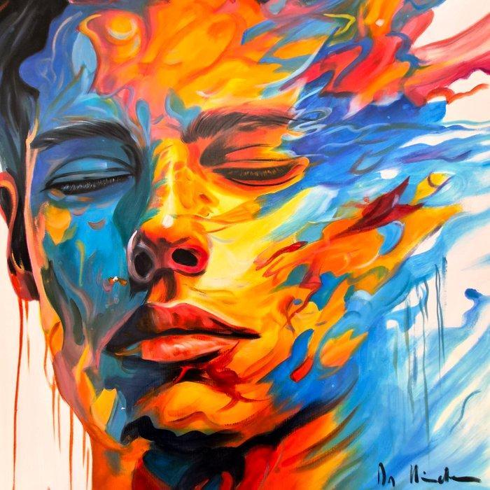 DR HIDE - (100% handpainted !) Diluted male, Antiek en Kunst, Kunst | Schilderijen | Modern