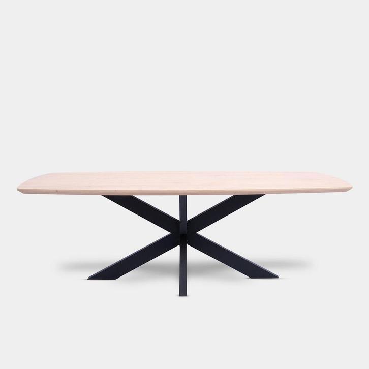 Tafel Deens Ovaal Eikenhout  Matrix XL 220x100, Huis en Inrichting, Tafels | Eettafels