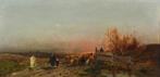 Anton Windmaier (1840-1896) - Landschap met passanten