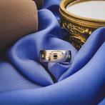 Bicolor gouden ring met diamanten | 0,16 ct. (witgoud), Sieraden, Tassen en Uiterlijk, Ringen, 18 tot 19, Gebruikt, Overige kleuren