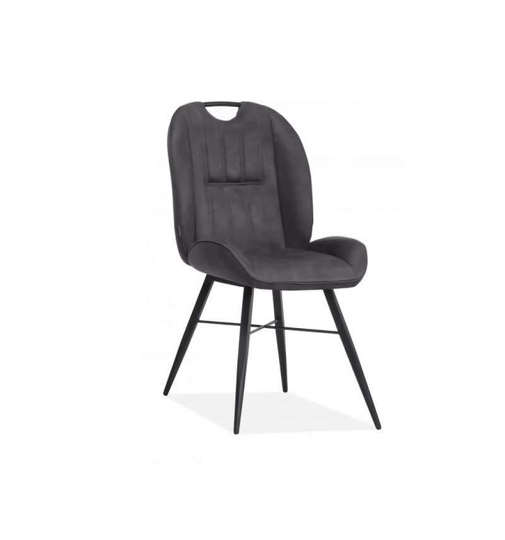 Eetkamerstoel Shelton - eetkamerstoelen - Antraciet, Huis en Inrichting, Stoelen, Grijs, Nieuw, Overige materialen