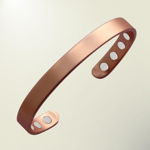 Koperen gezondheids-klemarmband met 8 magneten – 17,5 cm, Sieraden, Tassen en Uiterlijk, Armbanden, Ophalen of Verzenden