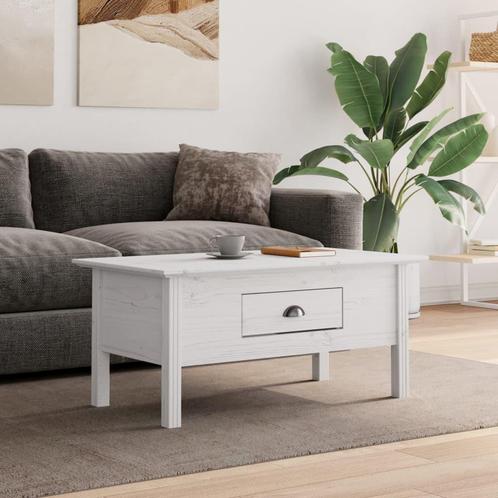 vidaXL Salontafel BODO 100x55x46 cm massief grenenhout wit, Huis en Inrichting, Tafels | Salontafels, 100 tot 150 cm, Nieuw, Grenenhout