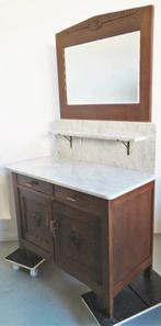 Hoog dressoir - Aluminium, Bakeliet, Carrara marmer, Eik,