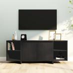 vidaXL Tv-meubel 130x35x50 cm bewerkt hout zwart, Huis en Inrichting, Kasten | Televisiemeubels, 100 tot 150 cm, Verzenden, Nieuw