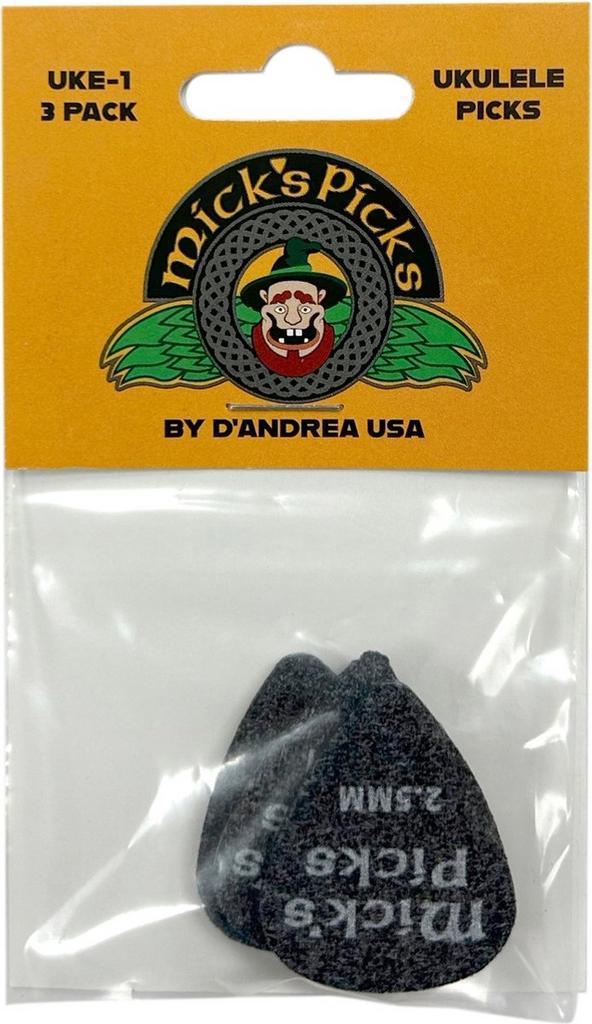 DAndrea - Micks Pick - Ukelele plectrum - 2.50 mm 3-pack, Muziek en Instrumenten, Instrumenten | Toebehoren, Banjo, Nieuw, Ophalen of Verzenden