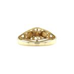Gouden vintage trigolie ring met bloedkoraal 14 kt, Sieraden, Tassen en Uiterlijk, Ringen, Ophalen of Verzenden, Nieuw
